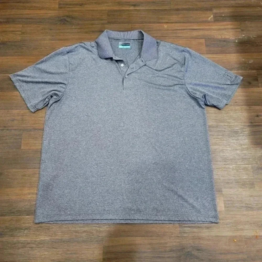 PGA Tour Gray Men’s Golf Polo Stretch Dri Fit Short Sleeve Shirt XXL